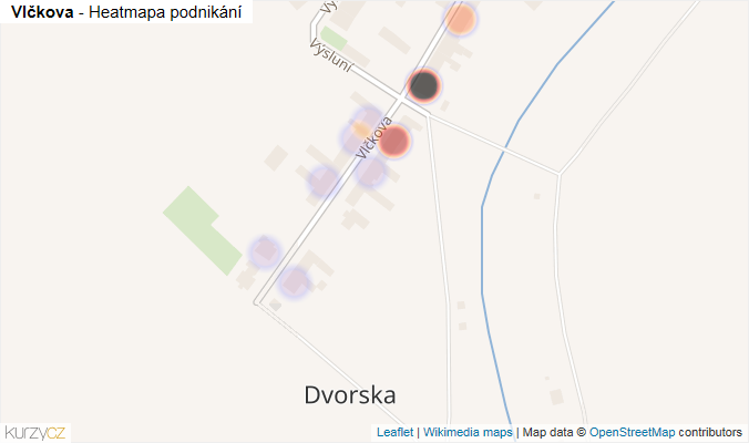 Mapa Vlčkova - Firmy v ulici.