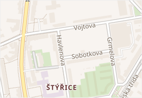 Vojtova v obci Brno - mapa ulice