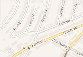 Vrázova v obci Brno - mapa ulice