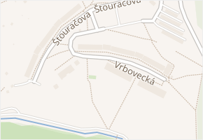 Vrbovecká v obci Brno - mapa ulice