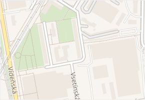 Vsetínská v obci Brno - mapa ulice