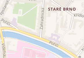 Zahradnická v obci Brno - mapa ulice