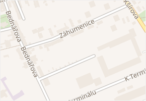 Záhumenice v obci Brno - mapa ulice