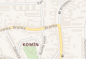 Záhumní v obci Brno - mapa ulice