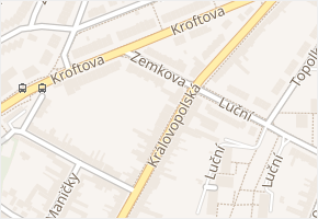 Zemkova v obci Brno - mapa ulice