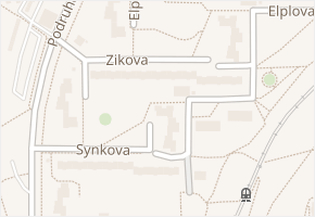 Zikova v obci Brno - mapa ulice