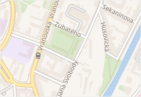 Zubatého v obci Brno - mapa ulice