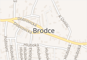 Brodce v obci Brodce - mapa části obce