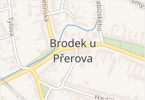 Brodek u Přerova v obci Brodek u Přerova - mapa části obce