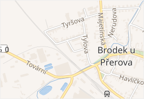 Družstevní v obci Brodek u Přerova - mapa ulice