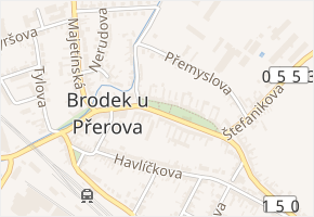 Masarykovo náměstí v obci Brodek u Přerova - mapa ulice