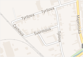 Švermova v obci Brodek u Přerova - mapa ulice