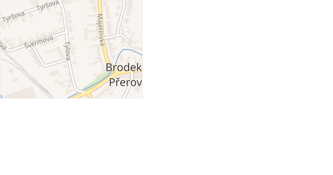 Tylova v obci Brodek u Přerova - mapa ulice