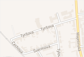 Tyršova v obci Brodek u Přerova - mapa ulice