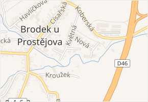 Družstevní v obci Brodek u Prostějova - mapa ulice