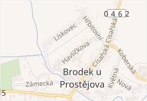 Havlíčkova v obci Brodek u Prostějova - mapa ulice
