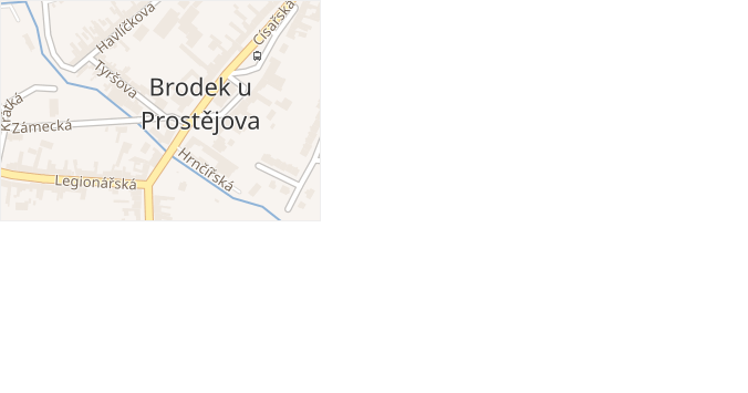 Tyršova v obci Brodek u Prostějova - mapa ulice