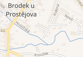Zahradní v obci Brodek u Prostějova - mapa ulice