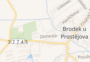 Zámecká v obci Brodek u Prostějova - mapa ulice