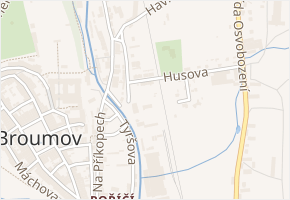 Barvířské náměstí v obci Broumov - mapa ulice