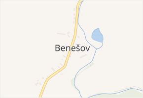 Benešov v obci Broumov - mapa části obce