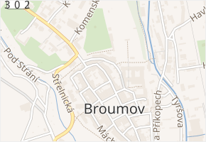 Generála Svobody v obci Broumov - mapa ulice