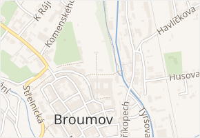 Klášterní v obci Broumov - mapa ulice