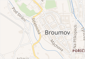 Kostelní náměstí v obci Broumov - mapa ulice