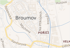 Krátká v obci Broumov - mapa ulice