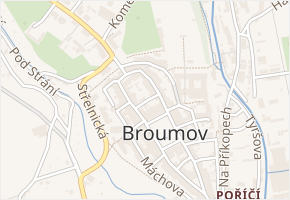 Lípová v obci Broumov - mapa ulice