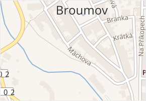 Máchova v obci Broumov - mapa ulice