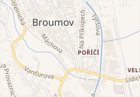 Malé náměstí v obci Broumov - mapa ulice