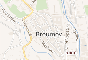 Nová v obci Broumov - mapa ulice