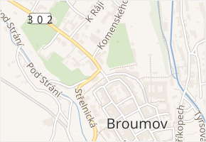 Pivovarská v obci Broumov - mapa ulice