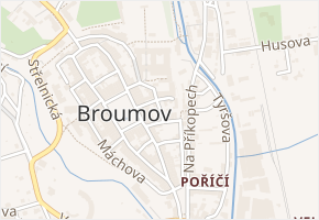 Růžová v obci Broumov - mapa ulice