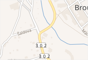 Šalounova v obci Broumov - mapa ulice