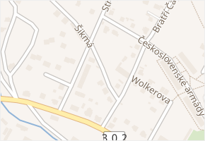 Šikmá v obci Broumov - mapa ulice