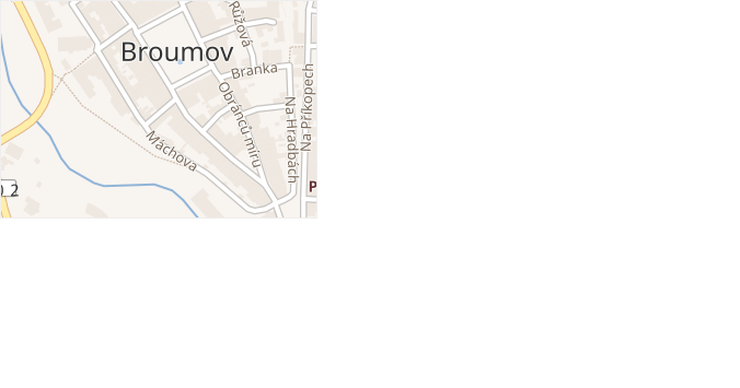 Spojovací v obci Broumov - mapa ulice