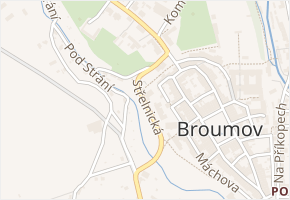 Střelnická v obci Broumov - mapa ulice