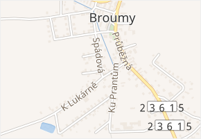 Horní v obci Broumy - mapa ulice