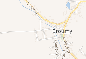 Ke Kohoutu v obci Broumy - mapa ulice