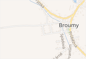 Na vyhlídce v obci Broumy - mapa ulice