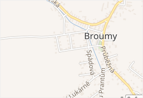 U Háků v obci Broumy - mapa ulice