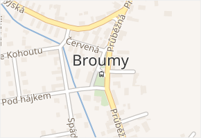 U radnice v obci Broumy - mapa ulice