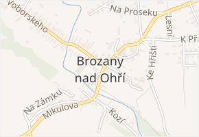 Brozany nad Ohří v obci Brozany nad Ohří - mapa části obce
