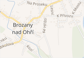 Ke Hřišti v obci Brozany nad Ohří - mapa ulice