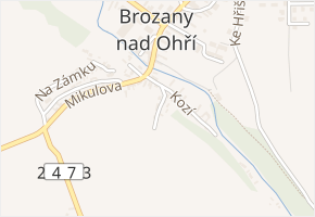Na Jamách v obci Brozany nad Ohří - mapa ulice