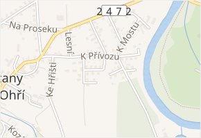 Na Oboře v obci Brozany nad Ohří - mapa ulice