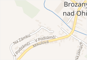 Na Zámku v obci Brozany nad Ohří - mapa ulice