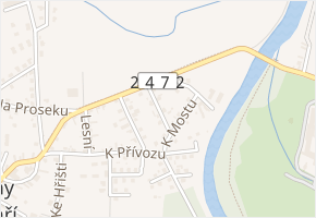 Říční v obci Brozany nad Ohří - mapa ulice